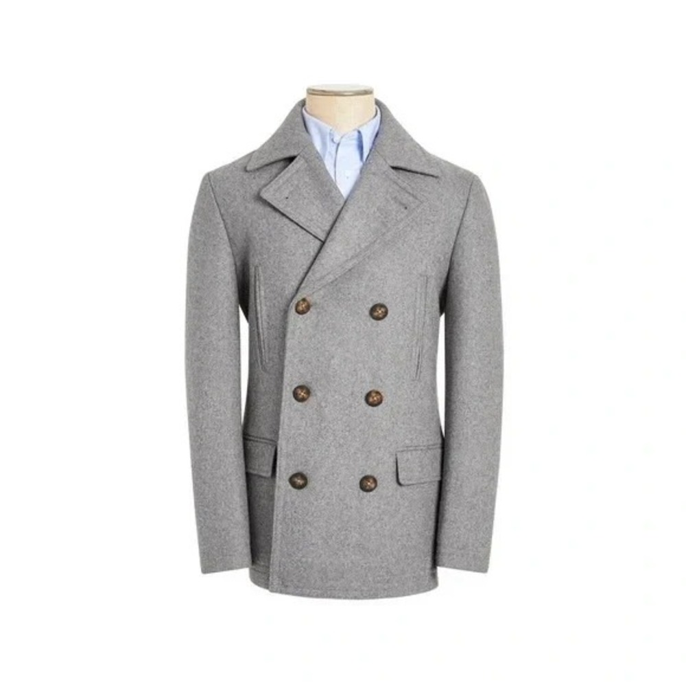 Lauren Ralph Lauren Big Boys Plain Regular Overcoat Grey Size 16R 16